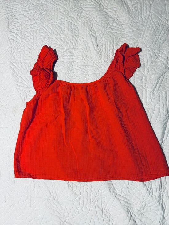GAP Tops - GAP Crinkle Gauze Ruffle Tank Top